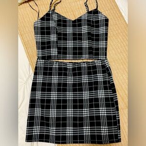 Cropped Tank Top and Matching skirt